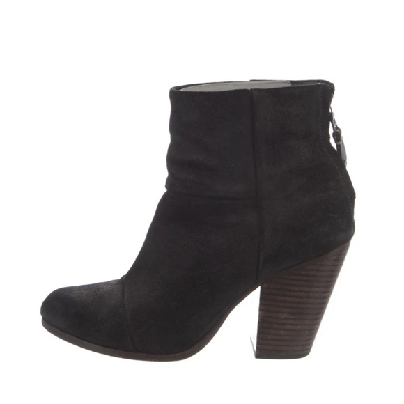 Rag & Bone Suede Back Zip Bootie in Black Size 6 or 36 - Picture 8 of 8